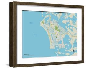 Political Map of Marco, FL-null-Framed Art Print