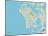 Political Map of Marco, FL-null-Mounted Art Print