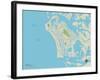 Political Map of Marco, FL-null-Framed Art Print