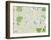 Political Map of Margate, FL-null-Framed Art Print