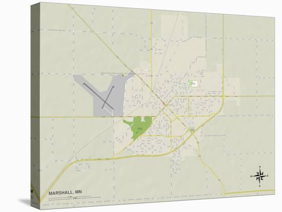 Political Map of Marshall, MN-null-Stretched Canvas