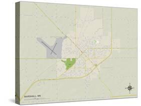 Political Map of Marshall, MN-null-Stretched Canvas