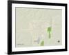 Political Map of Marshall, MO-null-Framed Art Print