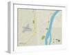 Political Map of Marysville, MI-null-Framed Art Print