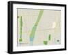 Political Map of Massapequa Park, NY-null-Framed Art Print