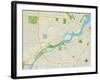 Political Map of Maumee, OH-null-Framed Art Print