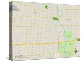 Political Map of Maywood, IL-null-Stretched Canvas