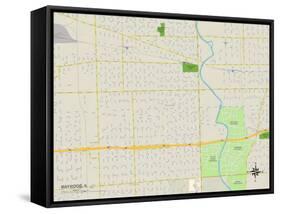 Political Map of Maywood, IL-null-Framed Stretched Canvas