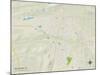 Political Map of McAlester, OK-null-Mounted Art Print