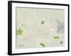 Political Map of McCook, NE-null-Framed Art Print