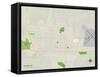 Political Map of McCook, NE-null-Framed Stretched Canvas