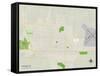 Political Map of McCook, NE-null-Framed Stretched Canvas