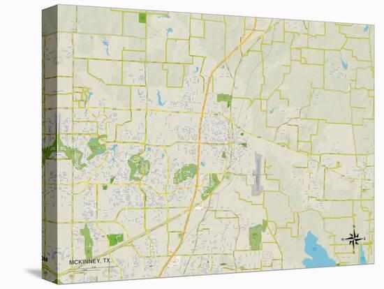 Political Map of McKinney, TX-null-Stretched Canvas