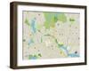 Political Map of Medford, MA-null-Framed Art Print