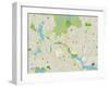 Political Map of Medford, MA-null-Framed Art Print