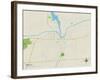 Political Map of Medina, NY-null-Framed Art Print