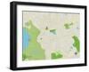 Political Map of Melrose, MA-null-Framed Art Print