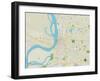 Political Map of Memphis, TN-null-Framed Art Print