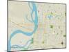 Political Map of Memphis, TN-null-Mounted Art Print