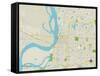 Political Map of Memphis, TN-null-Framed Stretched Canvas