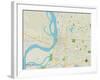 Political Map of Memphis, TN-null-Framed Art Print