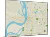 Political Map of Memphis, TN-null-Mounted Art Print