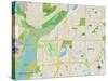 Political Map of Mendota Heights, MN-null-Stretched Canvas