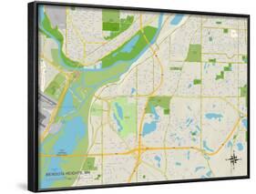 Political Map of Mendota Heights, MN-null-Framed Art Print