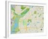 Political Map of Mendota Heights, MN-null-Framed Art Print