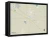 Political Map of Merced, CA-null-Framed Stretched Canvas