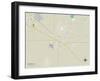 Political Map of Merced, CA-null-Framed Art Print