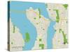 Political Map of Mercer Island, WA-null-Stretched Canvas