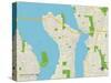 Political Map of Mercer Island, WA-null-Stretched Canvas