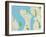 Political Map of Mercer Island, WA-null-Framed Art Print