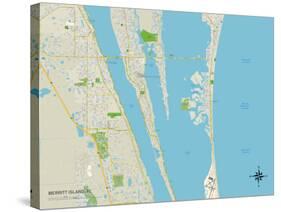 Political Map of Merritt Island, FL-null-Stretched Canvas