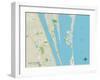 Political Map of Merritt Island, FL-null-Framed Art Print