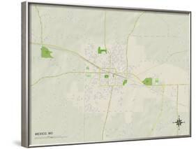 Political Map of Mexico, MO-null-Framed Art Print