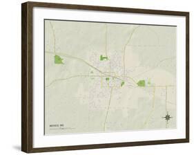 Political Map of Mexico, MO-null-Framed Art Print