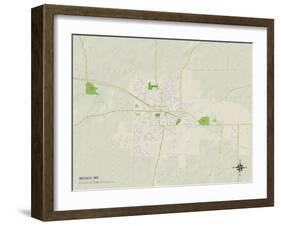 Political Map of Mexico, MO-null-Framed Art Print