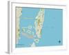 Political Map of Miami Beach, FL-null-Framed Art Print