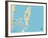 Political Map of Miami Beach, FL-null-Framed Art Print