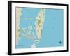 Political Map of Miami Beach, FL-null-Framed Art Print