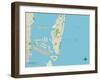 Political Map of Miami Beach, FL-null-Framed Art Print