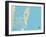 Political Map of Miami Beach, FL-null-Framed Art Print