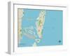 Political Map of Miami Beach, FL-null-Framed Art Print