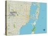 Political Map of Miami, FL-null-Stretched Canvas