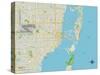 Political Map of Miami, FL-null-Stretched Canvas