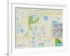 Political Map of Miami Lakes, FL-null-Framed Art Print