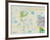 Political Map of Miami Lakes, FL-null-Framed Art Print