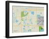 Political Map of Miami Lakes, FL-null-Framed Art Print